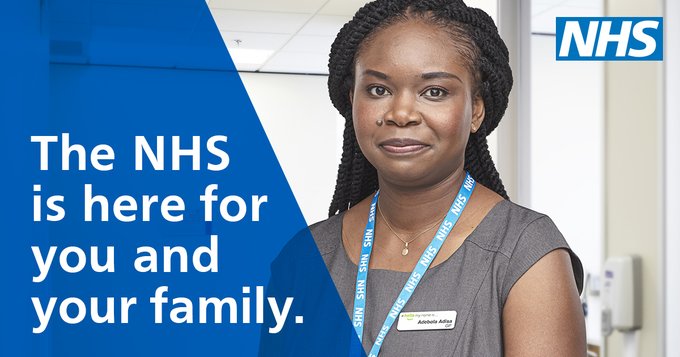 NHS is here for you and your family graphic