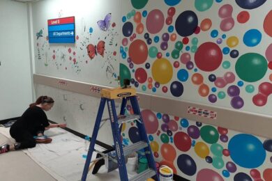 Top Bradford artist adds splash of colour to St Luke’s Hospital
